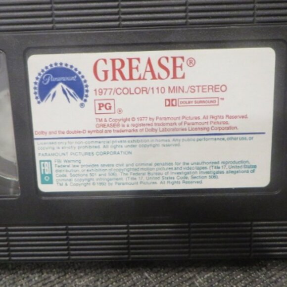 GREASE - 1978 - VHS (1990 Release) - Picture 10 of 11